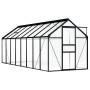 Invernadero de aluminio gris antracita 9,31 m² de vidaXL, Invernaderos - Ref: Foro24-48214, Precio: 526,73 €, Descuento: %