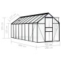 Invernadero de aluminio gris antracita 9,31 m² de vidaXL, Invernaderos - Ref: Foro24-48214, Precio: 526,73 €, Descuento: %