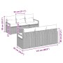 Conjunto de sofá de jardín 7 pcs Gris