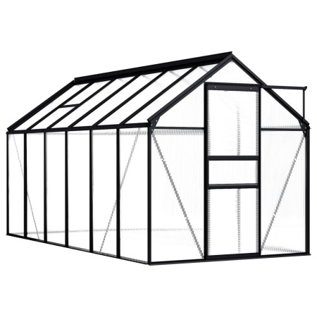 Anthrazitgraues Aluminium-Gewächshaus 7,03 m² von vidaXL, Gewächshäuser - Ref: Foro24-48212, Preis: 496,90 €, Rabatt: %
