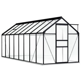 Gewächshaus mit anthrazitgrauer Aluminium-Grundkonstruktion 9,31 m² von vidaXL, Gewächshäuser - Ref: Foro24-48220, Preis: 733...