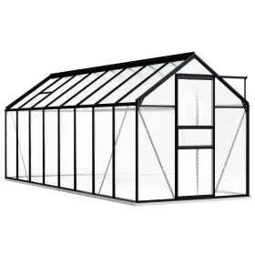 Invernadero con estructura base aluminio gris antracita 9,31 m² de vidaXL, Invernaderos - Ref: Foro24-48220, Precio: 704,78 €...