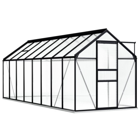 Gewächshaus mit anthrazitgrauer Aluminium-Grundkonstruktion 9,31 m² von vidaXL, Gewächshäuser - Ref: Foro24-48220, Preis: 733...