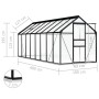 Gewächshaus mit anthrazitgrauer Aluminium-Grundkonstruktion 9,31 m² von vidaXL, Gewächshäuser - Ref: Foro24-48220, Preis: 733...