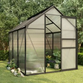 Anthracite gray aluminum greenhouse 3.61 m² by vidaXL, Greenhouses - Ref: Foro24-48209, Price: 300,95 €, Discount: %