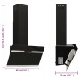 Steel and black tempered glass wall extractor hood 60 cm by vidaXL, Extractors - Ref: Foro24-51667, Price: 145,03 €, Discount: %