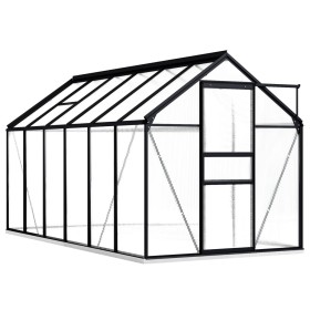 Invernadero con estructura de aluminio gris antracita 7,03 m²
