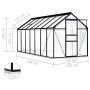 Gewächshaus mit anthrazitgrauer Aluminium-Grundstruktur 8,17 m² von vidaXL, Gewächshäuser - Ref: Foro24-48219, Preis: 648,18 ...