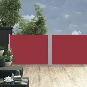 Red retractable side awning 120x1000 cm by vidaXL, Umbrellas - Ref: Foro24-48483, Price: 69,79 €, Discount: %