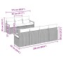Conjunto de sofá de jardín 8 pcs Gris