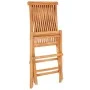 Folding garden table and chairs 3 pieces solid teak wood by vidaXL, Garden sets - Ref: Foro24-48997, Price: 183,53 €, Discoun...