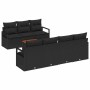 Conjunto de sofá de jardín 8 pcs Negro