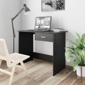 Black particleboard desk 100x50x76 cm by vidaXL, Desks - Ref: Foro24-800550, Price: 67,92 €, Discount: %
