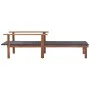 Tumbona madera maciza de acacia y ratán sintético negro de vidaXL, Tumbonas - Ref: Foro24-48706, Precio: 79,76 €, Descuento: %
