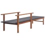 Sonnenliege aus massivem Akazienholz und schwarzem synthetischem Rattan von vidaXL, Liegen - Ref: Foro24-48706, Preis: 109,36...