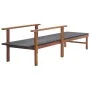Tumbona madera maciza de acacia y ratán sintético negro de vidaXL, Tumbonas - Ref: Foro24-48706, Precio: 79,76 €, Descuento: %