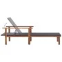 Tumbona madera maciza de acacia y ratán sintético negro de vidaXL, Tumbonas - Ref: Foro24-48706, Precio: 79,76 €, Descuento: %