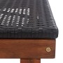 Sonnenliege aus massivem Akazienholz und schwarzem synthetischem Rattan von vidaXL, Liegen - Ref: Foro24-48706, Preis: 109,36...
