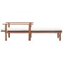 Liege mit Kissen aus synthetischem Rattan und massivem schwarzem Akazienholz von vidaXL, Liegen - Ref: Foro24-48707, Preis: 1...