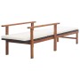 Liege mit Kissen aus synthetischem Rattan und massivem schwarzem Akazienholz von vidaXL, Liegen - Ref: Foro24-48707, Preis: 1...