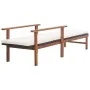 Lounger with synthetic rattan cushion and solid black acacia wood by vidaXL, Loungers - Ref: Foro24-48707, Price: 133,98 €, D...