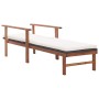 Lounger with synthetic rattan cushion and solid black acacia wood by vidaXL, Loungers - Ref: Foro24-48707, Price: 181,03 €, D...