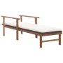 Lounger with synthetic rattan cushion and solid black acacia wood by vidaXL, Loungers - Ref: Foro24-48707, Price: 133,98 €, D...