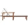Lounger with synthetic rattan cushion and solid black acacia wood by vidaXL, Loungers - Ref: Foro24-48707, Price: 133,98 €, D...