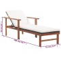 Liege mit Kissen aus synthetischem Rattan und massivem schwarzem Akazienholz von vidaXL, Liegen - Ref: Foro24-48707, Preis: 1...