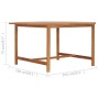 Gartentisch aus massivem Teakholz, 150 x 150 x 75 cm von vidaXL, Gartentische - Ref: Foro24-49009, Preis: 188,58 €, Rabatt: %