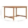 Solid teak wood garden table 150x150x75 cm by vidaXL, Garden tables - Ref: Foro24-49009, Price: 187,83 €, Discount: %