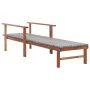 Liege aus massivem Akazienholz und grauem synthetischem Rattan von vidaXL, Liegen - Ref: Foro24-48704, Preis: 79,99 €, Rabatt: %