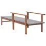 Liege aus massivem Akazienholz und grauem synthetischem Rattan von vidaXL, Liegen - Ref: Foro24-48704, Preis: 79,99 €, Rabatt: %