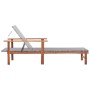 Tumbona de madera maciza de acacia y ratán sintético gris de vidaXL, Tumbonas - Ref: Foro24-48704, Precio: 85,00 €, Descuento: %