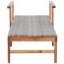 Liege aus massivem Akazienholz und grauem synthetischem Rattan von vidaXL, Liegen - Ref: Foro24-48704, Preis: 79,99 €, Rabatt: %