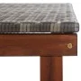 Liege aus massivem Akazienholz und grauem synthetischem Rattan von vidaXL, Liegen - Ref: Foro24-48704, Preis: 79,99 €, Rabatt: %