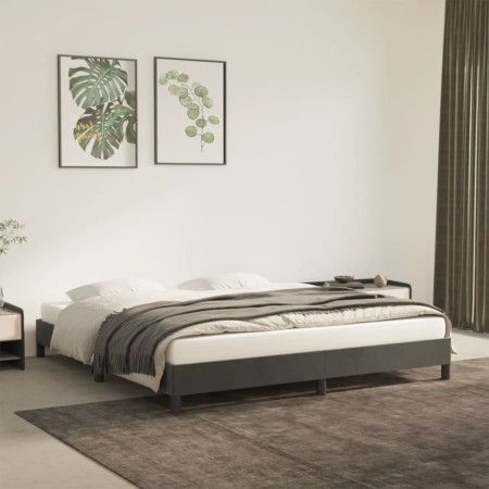 Dark gray velvet bed frame 180x200 cm by vidaXL, Beds and slatted bases - Ref: Foro24-346989, Price: 125,83 €, Discount: %