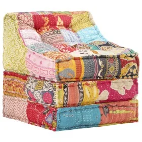 Puf modular de tela patchwork de vidaXL, Cojines para sillas y sofás - Ref: Foro24-287712, Precio: 290,57 €, Descuento: %