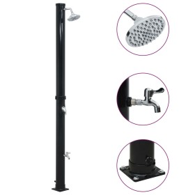 Black solar shower 220 cm 20 L by vidaXL, Pool and spa accessories - Ref: Foro24-92310, Price: 161,24 €, Discount: %