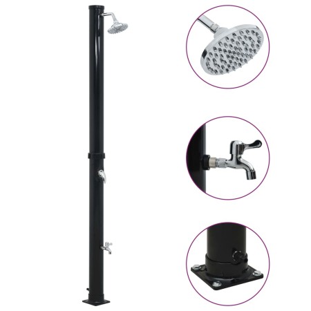 Schwarze Solardusche 220 cm 20 L von vidaXL, Pool- und Spa-Zubehör - Ref: Foro24-92310, Preis: 161,24 €, Rabatt: %