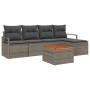 Conjunto de sofá de jardín 6 pcs Gris