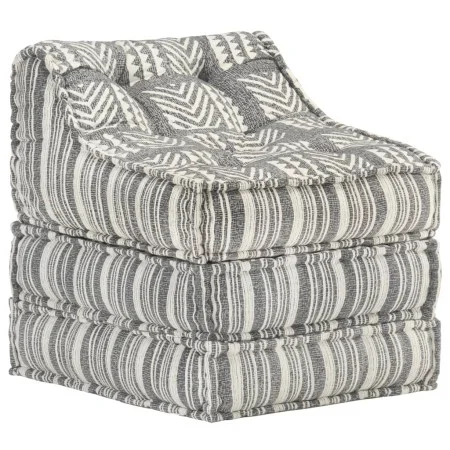 Gray Striped Fabric Modular Pouf by vidaXL, Cushions for chairs and sofas - Ref: Foro24-287713, Price: 133,71 €, Discount: %