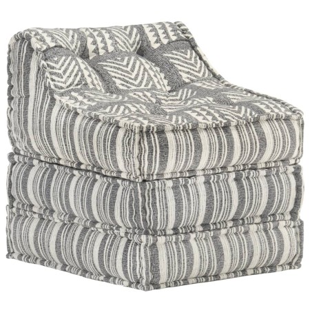 Modularer Pouf aus grau gestreiftem Stoff von vidaXL, Kissen für Stühle und Sofas - Ref: Foro24-287713, Preis: 134,70 €, Raba...