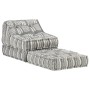Modularer Pouf aus grau gestreiftem Stoff von vidaXL, Kissen für Stühle und Sofas - Ref: Foro24-287713, Preis: 134,70 €, Raba...