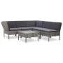 6-piece garden furniture set and gray synthetic rattan cushions by vidaXL, Garden sets - Ref: Foro24-48950, Price: 455,12 €, ...