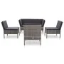 6-piece garden furniture set and gray synthetic rattan cushions by vidaXL, Garden sets - Ref: Foro24-48950, Price: 455,12 €, ...