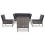 6-teiliges Gartenmöbel-Set und graue synthetische Rattankissen von vidaXL, Gartensets - Ref: Foro24-48950, Preis: 479,28 €, R...