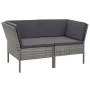 6-piece garden furniture set and gray synthetic rattan cushions by vidaXL, Garden sets - Ref: Foro24-48950, Price: 455,12 €, ...