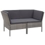 6-teiliges Gartenmöbel-Set und graue synthetische Rattankissen von vidaXL, Gartensets - Ref: Foro24-48950, Preis: 479,28 €, R...