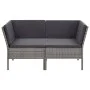 6-piece garden furniture set and gray synthetic rattan cushions by vidaXL, Garden sets - Ref: Foro24-48950, Price: 455,12 €, ...